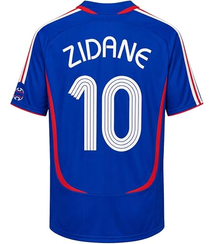 Amazon.com: France Zidane #10 Retro Men's Soccer Jersey Fan